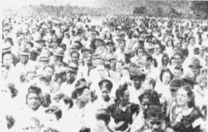 1950 Labor Day rally in Kanawha, West Virginia. In their general strike of 1949-50, Appalachian coal miners opposed the introduction of automation.