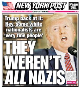 New York Post cover of August 16, 2017
